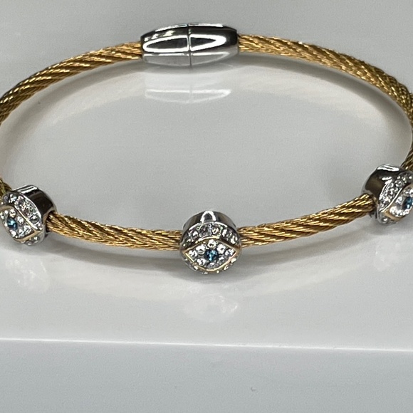 Cable/Rope Bangle with Evil Eye - Picture 6 of 15